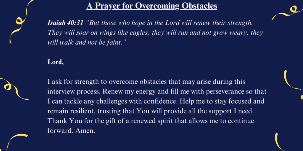 Prayer for Overcoming Obstacles