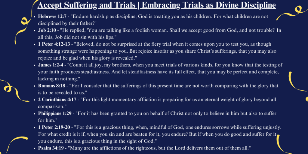 Accept Suffering and Trials | Embracing Trials as Divine Discipline