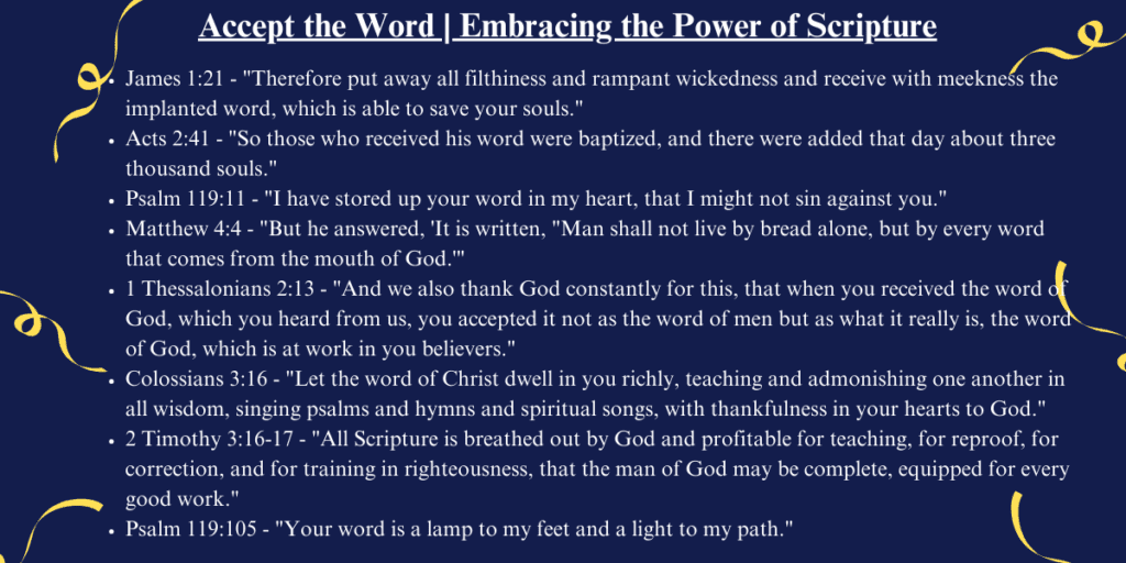 Accept the Word | Embracing the Power of Scripture