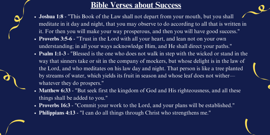 Bible Verses about Success