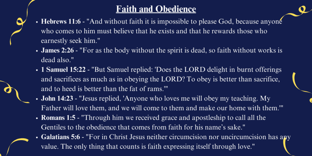 Faith and Obedience