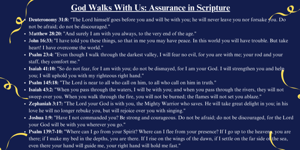 God Walks With Us Assurance in Scripture