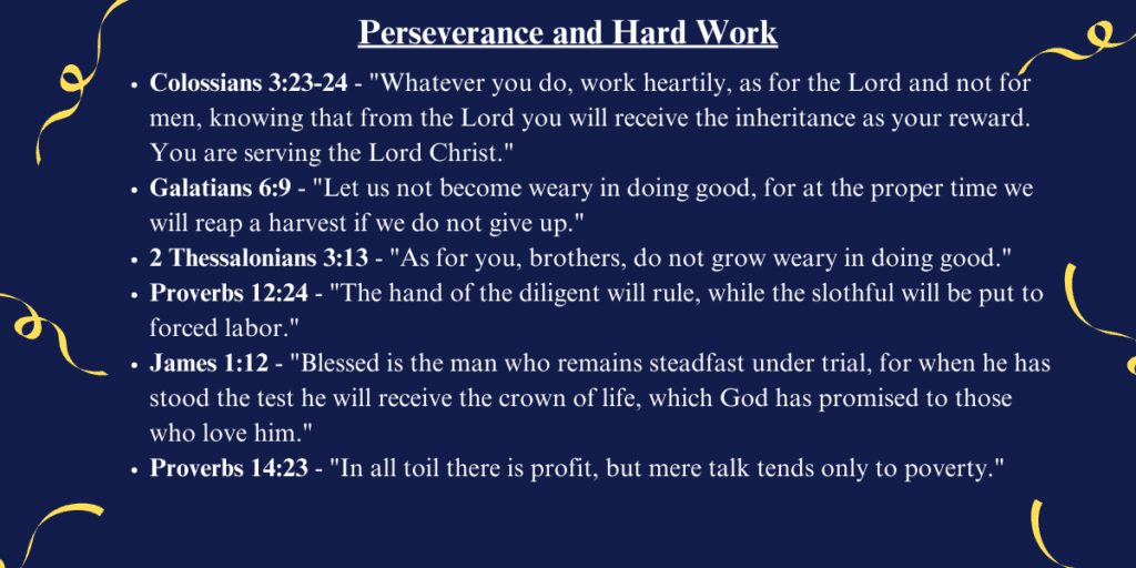 Perseverance and Hard Work