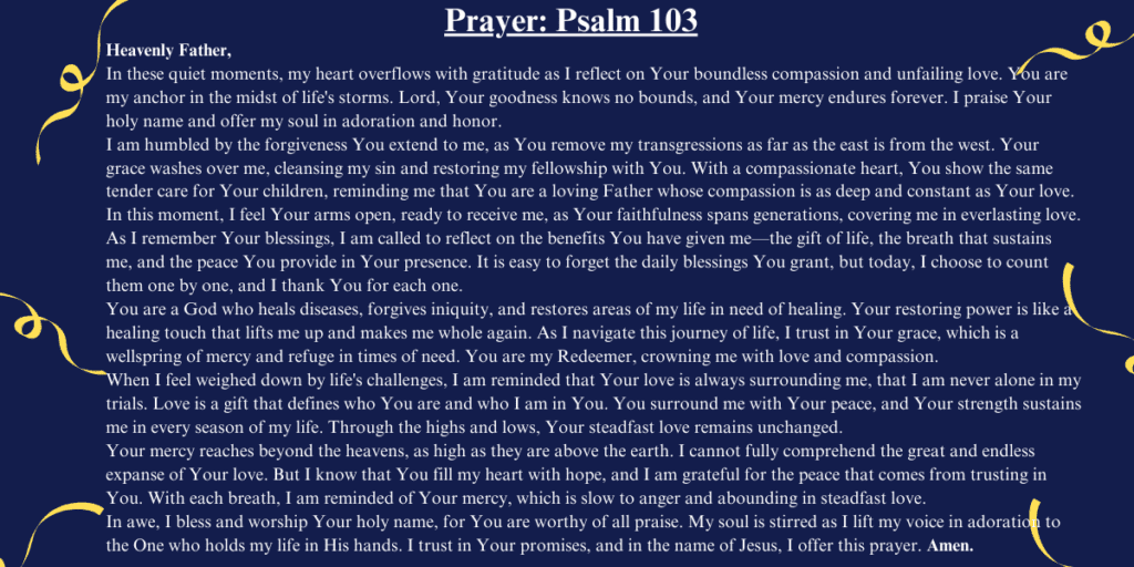 Prayer: Psalm 103