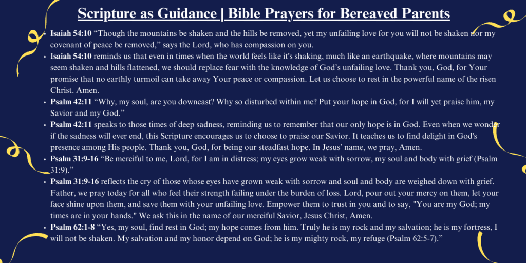 Scripture as Guidance | Bible Prayers for Bereaved Parents