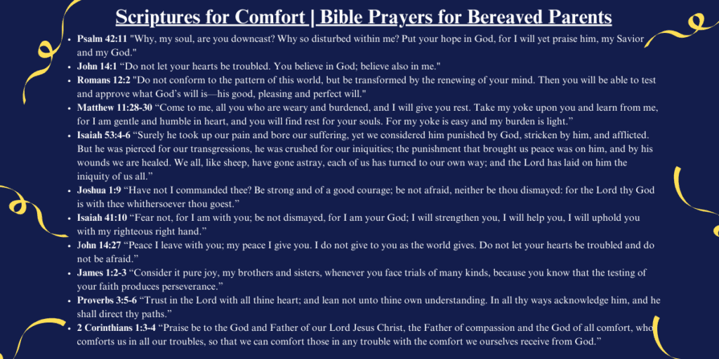 Scriptures for Comfort