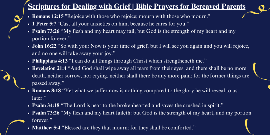 Scriptures for Dealing with Grief