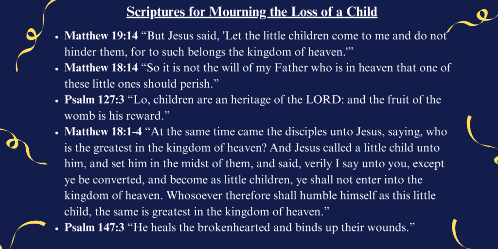 Scriptures for Mourning the Loss of a Child