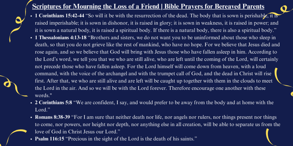 Scriptures for Mourning the Loss of a Friend