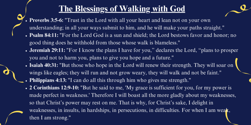 The Blessings of Walking with God