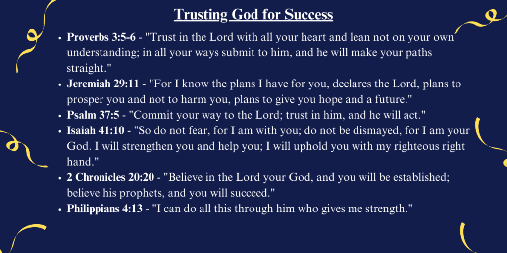 Trusting God for Success