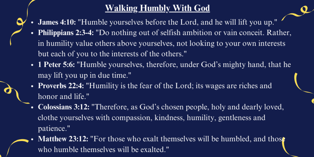 Walking Humbly With God